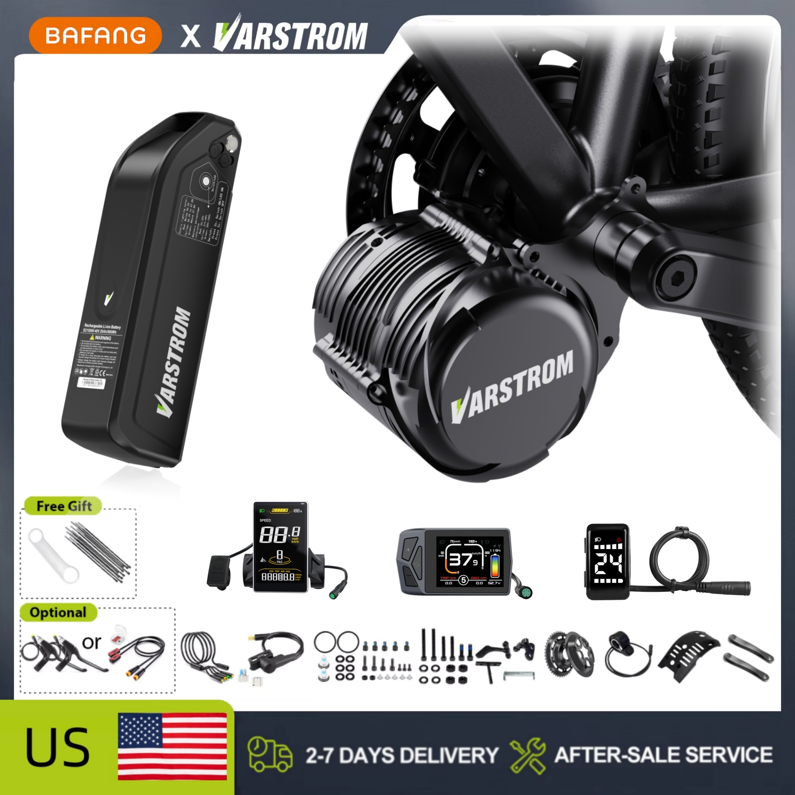 Tongsheng TSDZ2B 500W TSDZ8 75 - огляд і ціна Side Hung Mid Drive Motor Kit