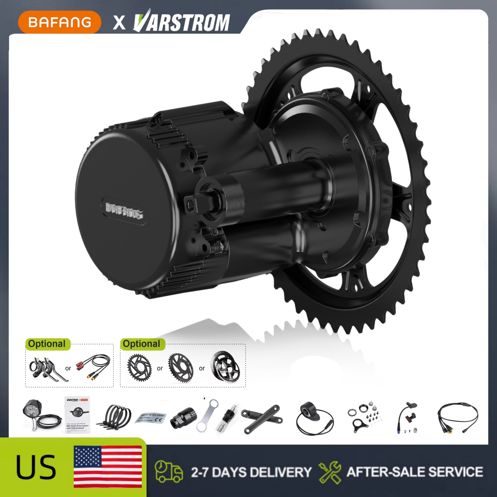 BAFANG 48V 500W 750W Mid Drive - огляд і ціна Side Hung Mid Drive Motor Kit