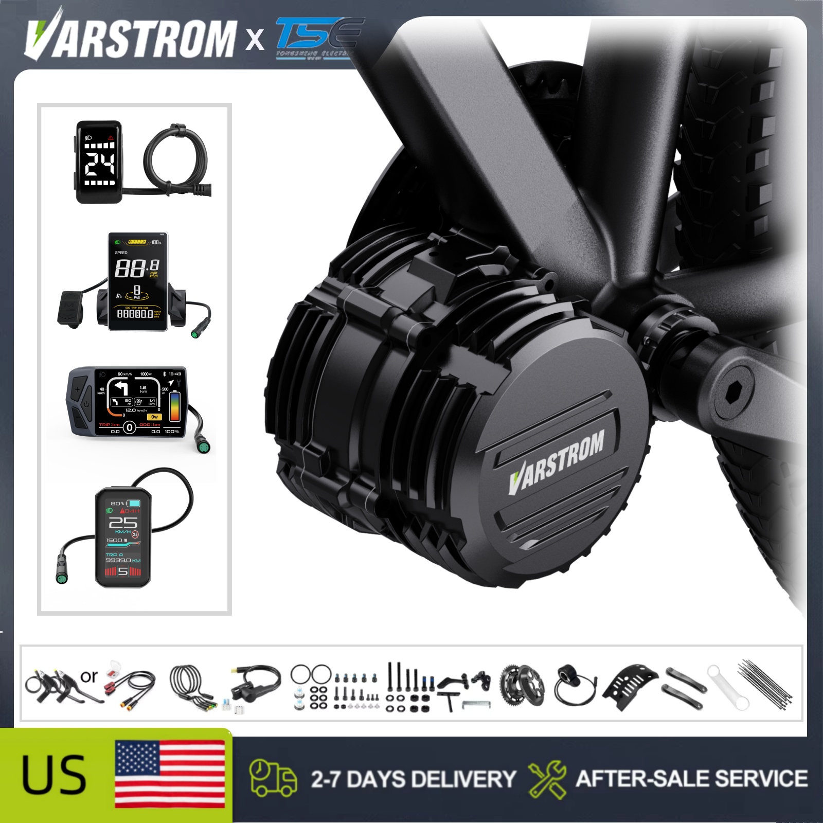 [USA Stock ] Tongsheng TSDZ16  - огляд і ціна Side Hung Mid Drive Motor Kit